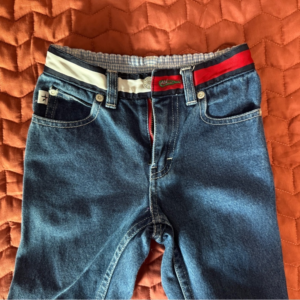Vintage girl Tommy Hilfiger Blue Denim with Red Zipper
